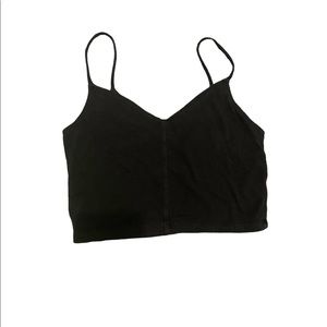 Black Crop Top - Size Medium